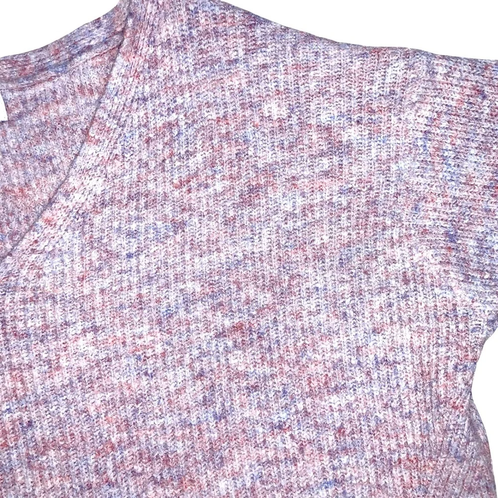Old Navy Confetti Ribbed V Neck Long Sleeve Sweater Medium Pastel Transitional
